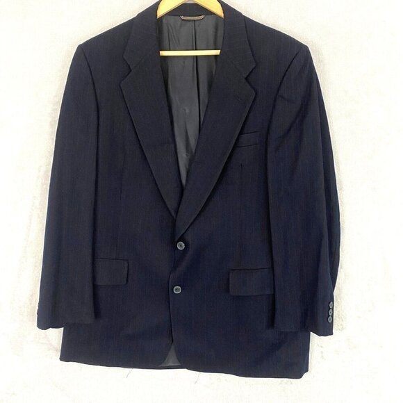 Christian Dior Monsieur Pure Virgin Wool Blazer 40R Blue Suit Jacket Sport Coat - Picture 1 of 16